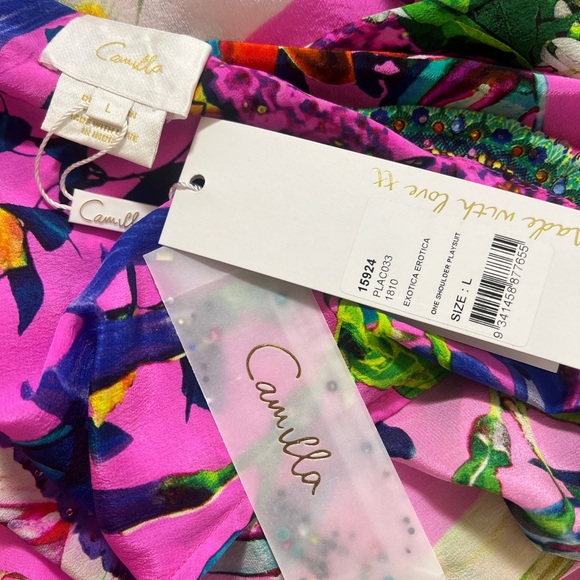 Camilla magenta pink multicolor One Shoulder Playsuit
Exotica Erotica size L - Picture 6 of 8